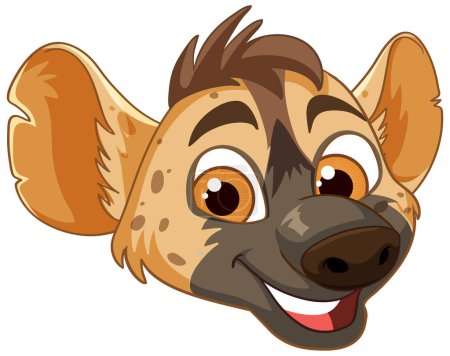 Illustration for Cheerful hyena with a big smile - Royalty Free Image
