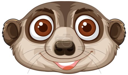 Cute meerkat with big eyes and smile
