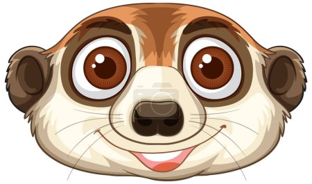 Meerkat lindo con grandes ojos y sonrisa