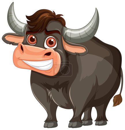 Happy bull with a big smile