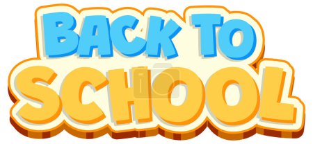 Colorful text promoting school return