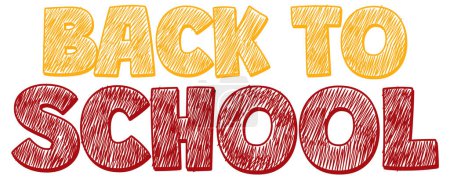 Colorful text illustration for school season