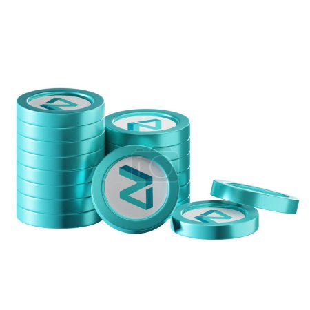 Photo for Zilliqa in 3D crypto coins - Royalty Free Image
