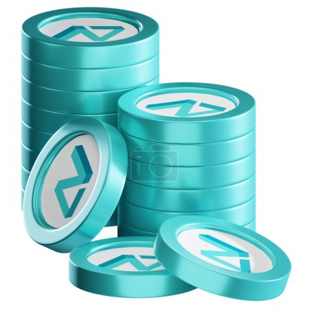 Photo for Zilliqa in 3D crypto coins - Royalty Free Image