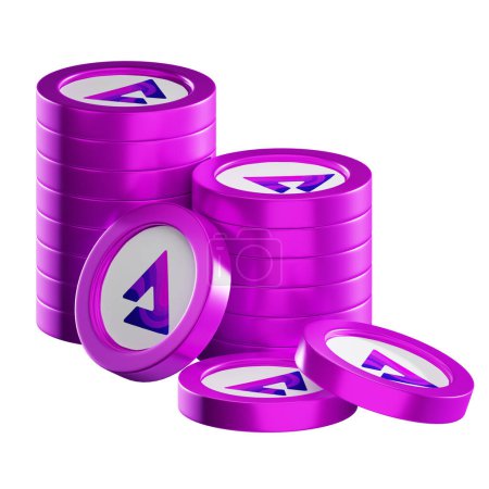 Photo for Audius in 3D crypto coins - Royalty Free Image