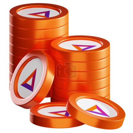 Photo for Basic Attention Token in 3D crypto coins - Royalty Free Image
