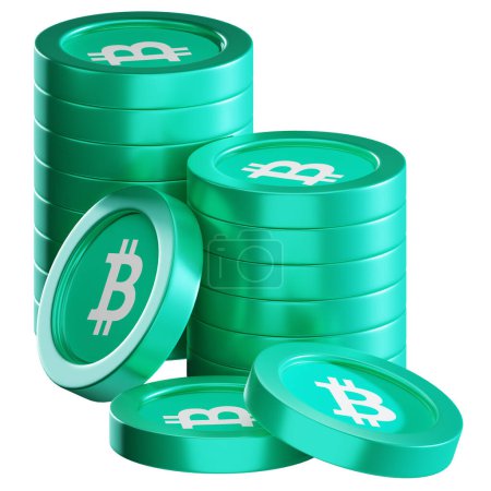 Photo for Bitcoin Cash in 3D crypto coins - Royalty Free Image