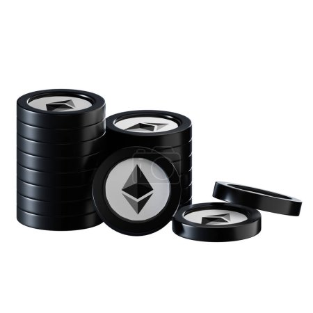 Photo for Ethereum Classic ETC in 3D crypto coins - Royalty Free Image