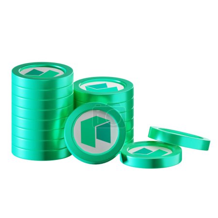Photo for Neo in 3D crypto coins - Royalty Free Image