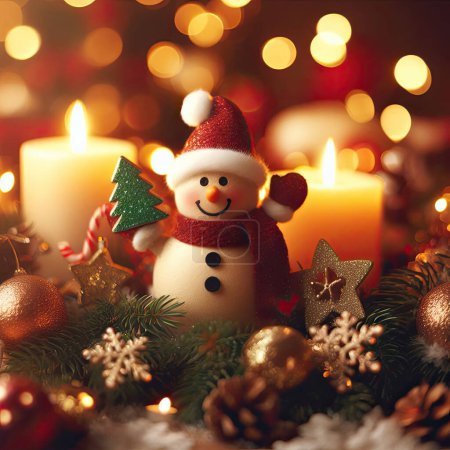 Photo for Christmas decoration. festive decoration on christmas background. - Royalty Free Image