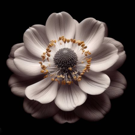 Foto de Hermosa flor sobre fondo oscuro, vista de primer plano - Imagen libre de derechos