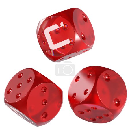 Photo for Dice Casper ,CSPR 3D isolated on white - Royalty Free Image