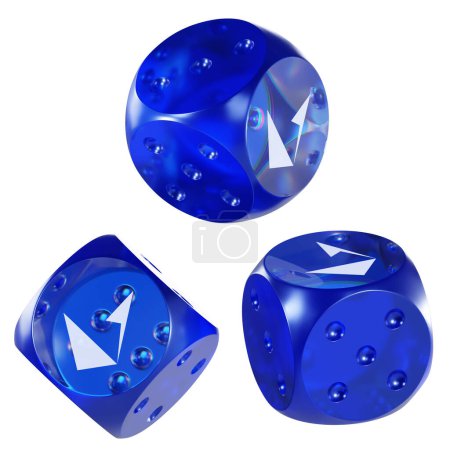 Photo for Dice Loopring ,LRC 3D isolated on white - Royalty Free Image