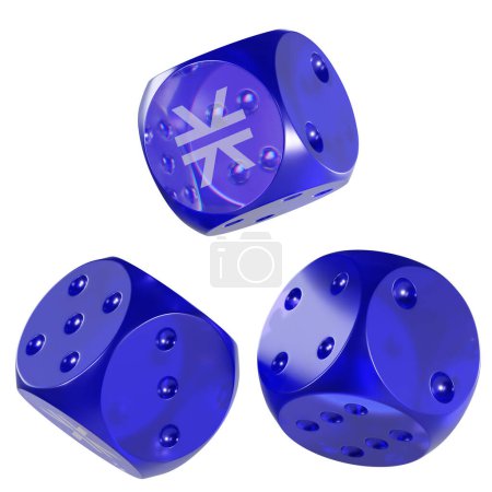 Photo for Dice Stacks ,STX 3D isolated on white - Royalty Free Image