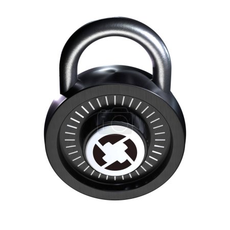 Photo for Crypto Lock   0x Protocol  icon on white background - Royalty Free Image