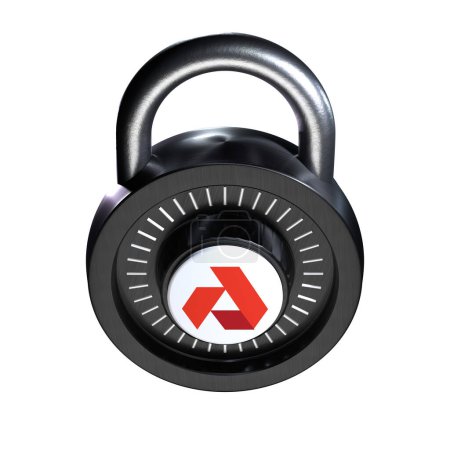 Téléchargez les photos : Crypto Lock Akash icône sur fond blanc - en image libre de droit