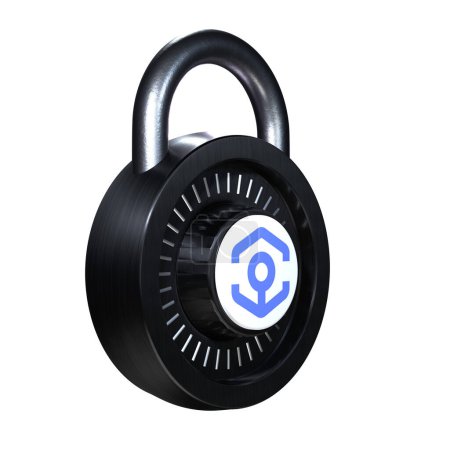 Téléchargez les photos : Crypto Lock Ankr icône sur fond blanc - en image libre de droit