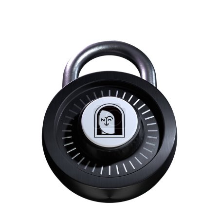 Téléchargez les photos : Crypto Lock APENFT icône sur fond blanc - en image libre de droit