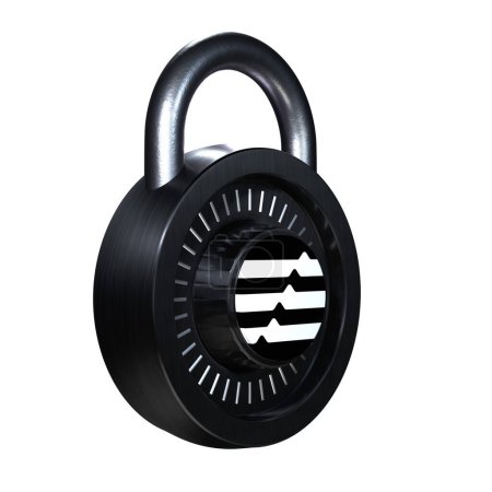 Foto de Crypto Lock Aptos icono sobre fondo blanco - Imagen libre de derechos
