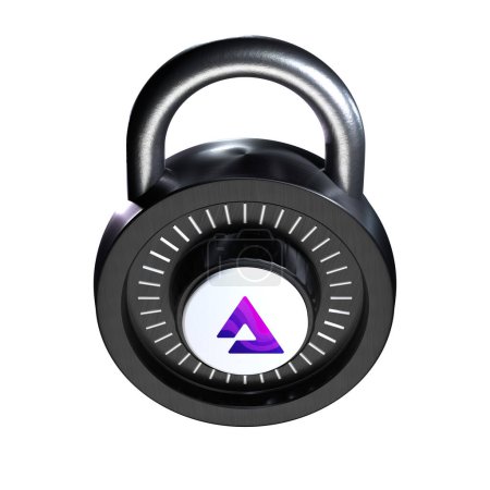 Foto de Crypto Lock icono de audio sobre fondo blanco - Imagen libre de derechos