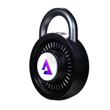 Foto de Crypto Lock icono de audio sobre fondo blanco - Imagen libre de derechos