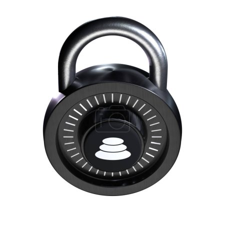 Foto de Crypto Lock Balancer (BAL) icono sobre fondo blanco - Imagen libre de derechos
