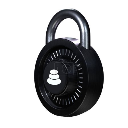 Foto de Crypto Lock Balancer (BAL) icono sobre fondo blanco - Imagen libre de derechos