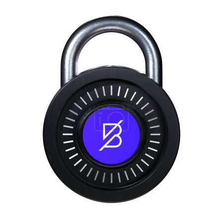 Photo for Crypto Lock Band Protocol (BAND) icon on white background - Royalty Free Image