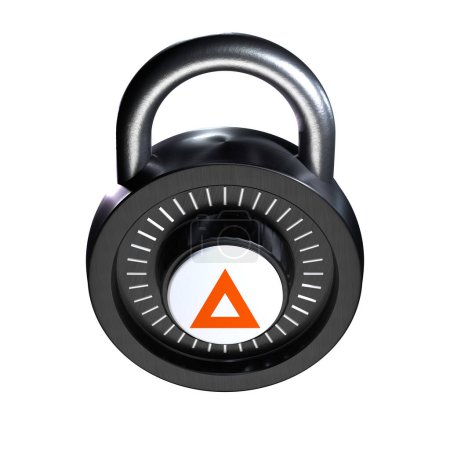 Téléchargez les photos : Icône Crypto Lock Basic Attention Token (BAT) sur fond blanc - en image libre de droit