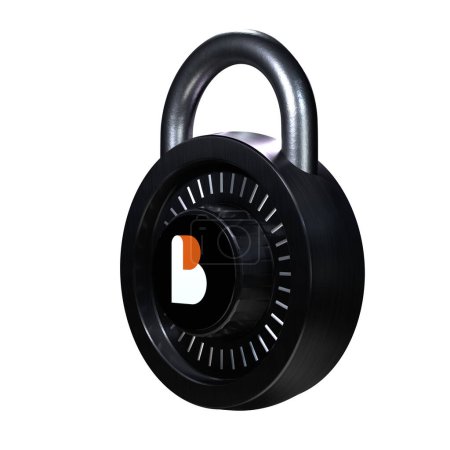 Téléchargez les photos : Crypto Lock Biconomy (BICO) icône sur fond blanc - en image libre de droit