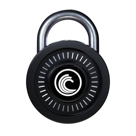 Foto de Crypto Lock BitTorrent icono sobre fondo blanco - Imagen libre de derechos
