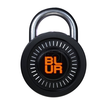 Foto de Crypto Lock BLUR icono sobre fondo blanco - Imagen libre de derechos