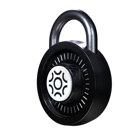 Téléchargez les photos : Crypto Lock Braintrust (BTRST) icône sur fond blanc - en image libre de droit
