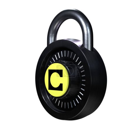 Téléchargez les photos : Crypto Lock icône CEL sur fond blanc - en image libre de droit