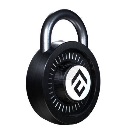 Photo for Crypto Lock Conflux (CFX)  icon on white background - Royalty Free Image