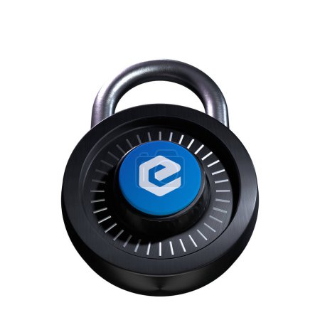 Foto de Crypto Lock eCash (XEC) icono sobre fondo blanco - Imagen libre de derechos