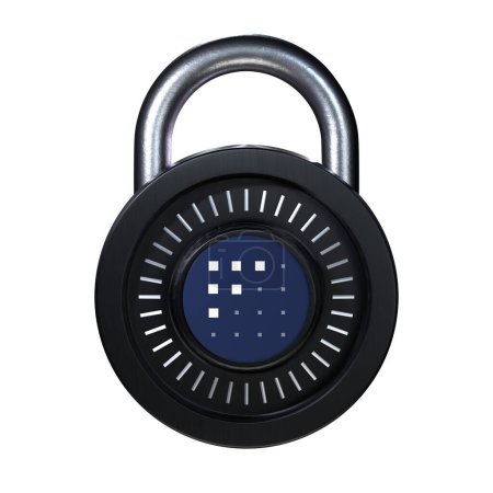 Téléchargez les photos : Crypto Lock Fetch ai (FET) icône sur fond blanc - en image libre de droit