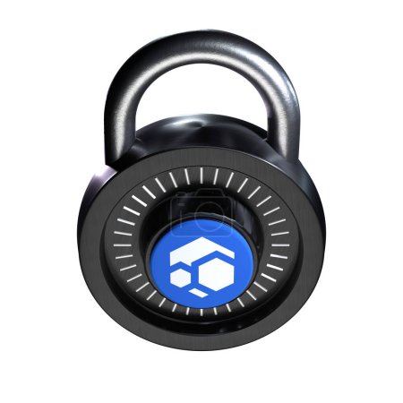 Téléchargez les photos : Icône Crypto Lock Flux sur fond blanc - en image libre de droit