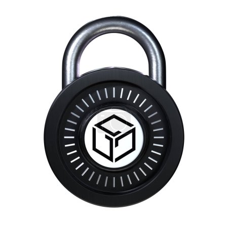 Photo for Crypto Lock Gala icon on white background - Royalty Free Image
