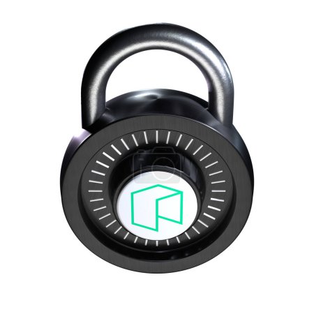 Foto de Crypto Lock icono de GAS sobre fondo blanco - Imagen libre de derechos