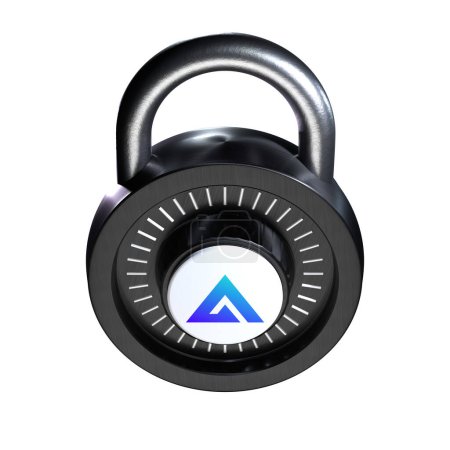 Foto de Crypto Lock icono de GMX sobre fondo blanco - Imagen libre de derechos