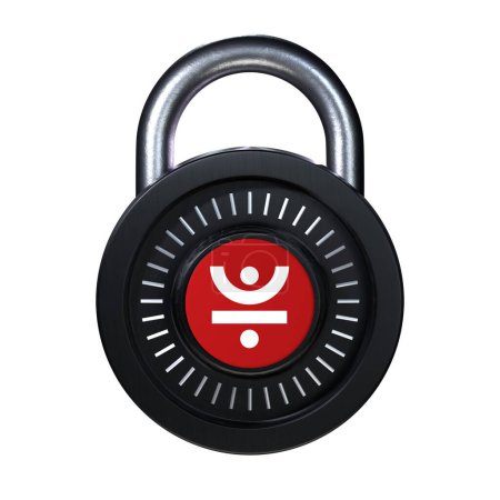 Téléchargez les photos : Crypto Lock JUST (JST) icône sur fond blanc - en image libre de droit