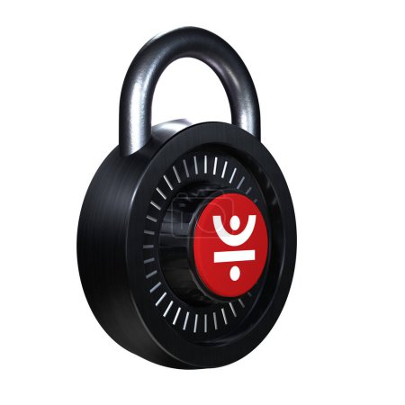 Foto de Crypto Lock JUST (JST) icono sobre fondo blanco - Imagen libre de derechos