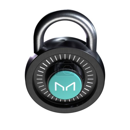Photo for Crypto Lock Maker (MKR) icon on white background - Royalty Free Image