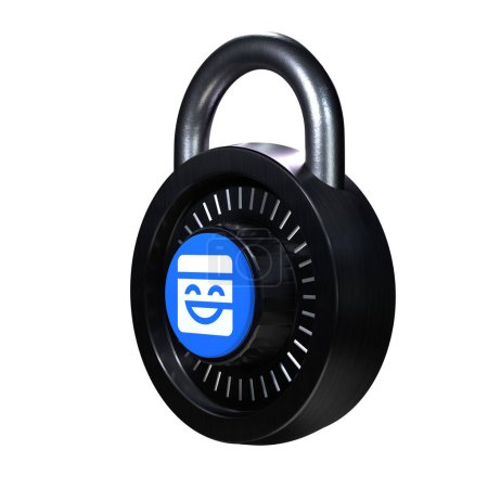 Téléchargez les photos : Crypto Lock Mask Network (MASQUE) icône sur fond blanc - en image libre de droit