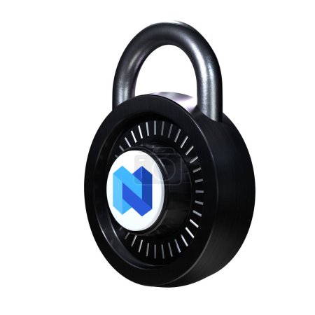Foto de Crypto Lock icono de Nexo sobre fondo blanco - Imagen libre de derechos