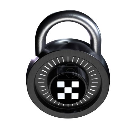 Téléchargez les photos : Icône Crypto Lock sur fond blanc - en image libre de droit