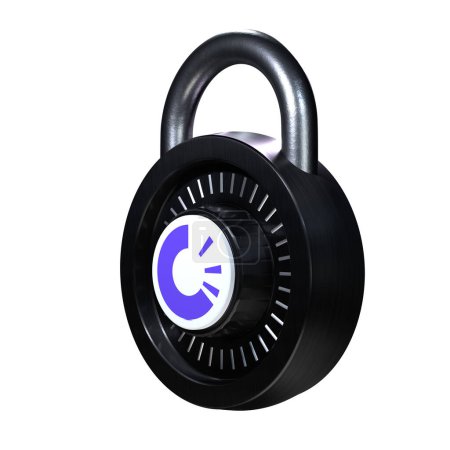 Téléchargez les photos : Crypto Lock OriginTrail (TRAC) icône sur fond blanc - en image libre de droit