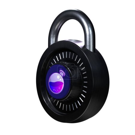 Téléchargez les photos : Icône Crypto Lock Osmosis sur fond blanc - en image libre de droit