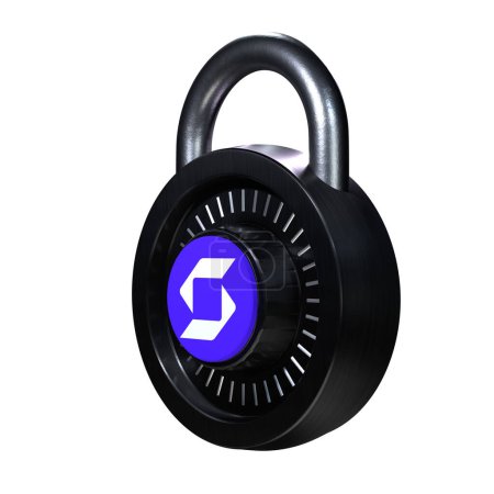 Téléchargez les photos : Crypto Lock Safe Pal icône sur fond blanc - en image libre de droit